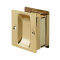 Pamex Passage Square Style Sliding Door Lock Bright Brass Finish PF1730